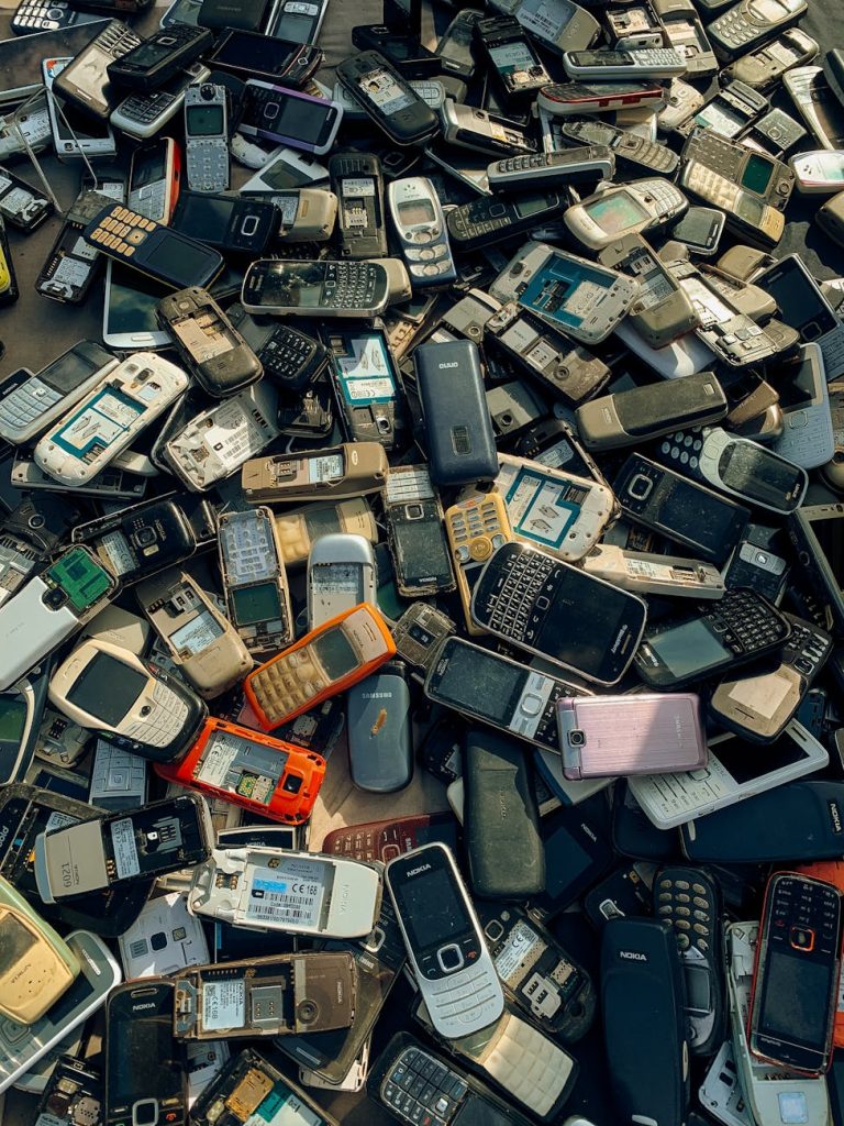 pile of electronic waste