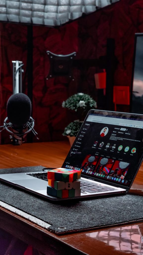 unlocking the mysteries of rubik s cube on studio laptop